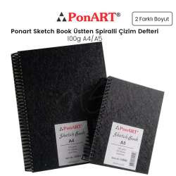Ponart - Ponart Sketch Book Yandan Spiralli Çizim Defteri 100 g