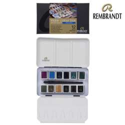 Rembrandt - Rembrandt Water Colour Box Sulu Boya Seti 12 Renk + Fırça Granulating
