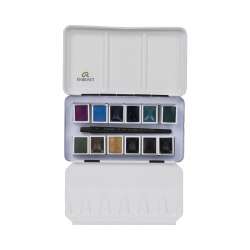 Rembrandt Water Colour Box Sulu Boya Seti 12 Renk + Fırça Granulating - 3