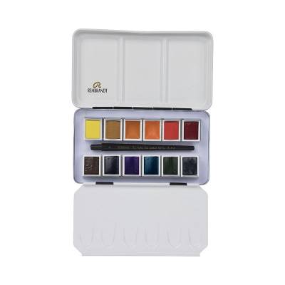 Rembrandt Water Colour Box Sulu Boya Seti 12 Renk + Fırça Landscape Selection