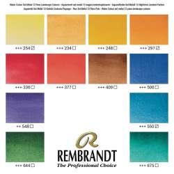 Rembrandt Water Colour Box Sulu Boya Seti 12 Renk + Fırça Landscape Selection - 5