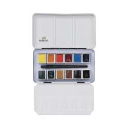 Rembrandt Water Colour Box Sulu Boya Seti 12 Renk + Fırça Mono Pigmented - 3