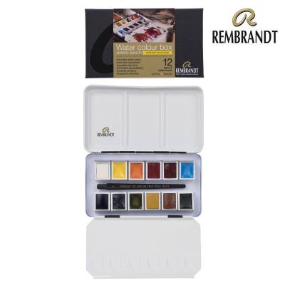 Rembrandt Water Colour Box Sulu Boya Seti 12 Renk + Fırça Portrait Selection