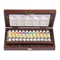 Rembrandt - Rembrandt Water Colour Box Tüp Sulu Boya Seti Ahşap Kutu 12x10ml 05840015