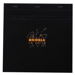 Rhodia - Rhodia Basic Kareli Bloknot Siyah Kapak 80g 80 Yaprak 21x21cm
