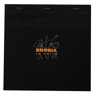 Rhodia Basic Kareli Bloknot Siyah Kapak 80g 80 Yaprak 21x21cm