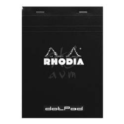 Rhodia - Rhodia Basic Noktalı Bloknot Siyah Kapak 80g 80 Yaprak A4