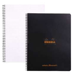 Rhodia - Rhodia Basic Siyah Kapak Spiralli Defter Noktalı 80g 80 Yaprak 225x297mm