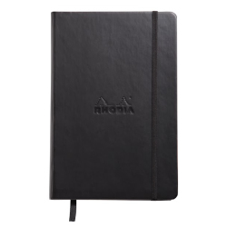 Rhodia - Rhodia Boutique Webnotebook Çizgili Defter (Yandan) Siyah A5