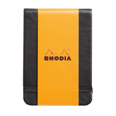 Rhodia Boutique Webnotebook (Üstten) Çizgili Defter Siyah 7,5x12