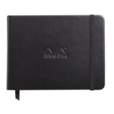 Rhodia Boutique Webnotebook (Yandan) Çizgili Defter Siyah 14x11