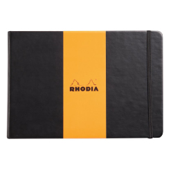 Rhodia - Rhodia Boutique Webnotebook (Yandan) Çizgili Defter Siyah A5