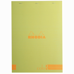 Rhodia - Rhodia Basic Çizgili Bloknot Anis Kapak 90g 70 Yaprak A4