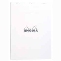 Rhodia - Rhodia Basic Çizgili Bloknot Beyaz Kapak 80g 80 Yaprak A4