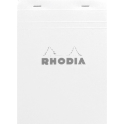 Rhodia - Rhodia Basic Çizgili Bloknot Beyaz Kapak 80g 80 Yaprak A5