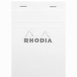 Rhodia - Rhodia Basic Çizgili Bloknot Beyaz Kapak 80g 80 Yaprak A6