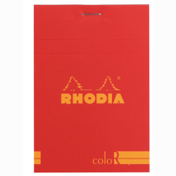 Rhodia - Rhodia Basic Çizgili Bloknot Poppy Kapak 90g 70 Yaprak 8,5x12cm