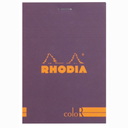 Rhodia - Rhodia Basic Çizgili Bloknot Purple Kapak 90g 70 Yaprak 8,5x12cm