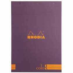 Rhodia - Rhodia Basic Çizgili Bloknot Purple Kapak 90 g 70 Yaprak A4