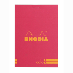 Rhodia - Rhodia Basic Çizgili Bloknot Rasperry Kapak 90g 70 Yaprak 8,5x12