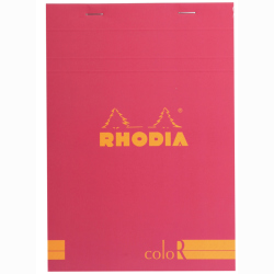 Rhodia - Rhodia Basic Çizgili Bloknot Rasperry Kapak 90g 70 Yaprak A5
