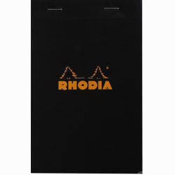 Rhodia - Rhodia Basic Çizgili Bloknot Siyah Kapak 80g 80 Yaprak 11x17cm
