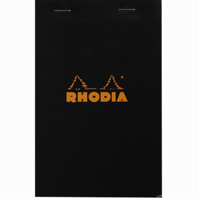 Rhodia Basic Çizgili Bloknot Siyah Kapak 80g 80 Yaprak 11x17cm
