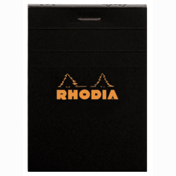 Rhodia - Rhodia Basic Çizgili Bloknot Siyah Kapak 80g 80 Yaprak A7