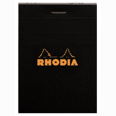 Rhodia Basic Çizgili Bloknot Siyah Kapak 80g 80 Yaprak A7