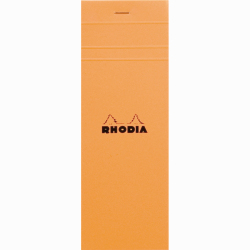 Rhodia - Rhodia Basic Çizgili Bloknot Turuncu Kapak 80g 80 Yaprak 7,4x21cm