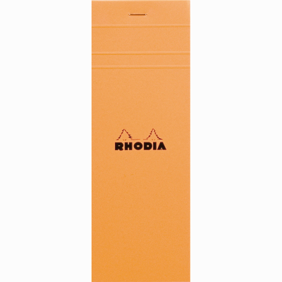 Rhodia Basic Çizgili Bloknot Turuncu Kapak 80g 80 Yaprak 7,4x21cm