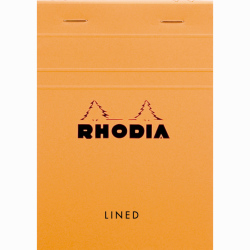 Rhodia - Rhodia Basic Çizgili Bloknot Turuncu Kapak 80g 80 Yaprak A6