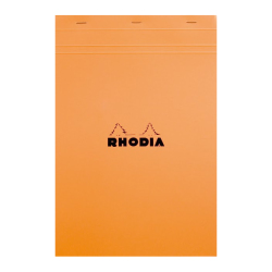 Rhodia - Rhodia Basic Çizgili Bloknot Turuncu Kapak 90g 70 Yaprak A4