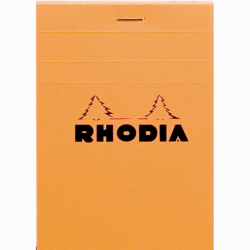 Rhodia - Rhodia Basic Çizgili Bloknot Turuncu Kapak 90g 70 Yaprak A5