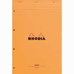 Rhodia - Rhodia Basic Çizgili Bloknot Sarı Sayfa 80g 80 Yp 21x31,8cm