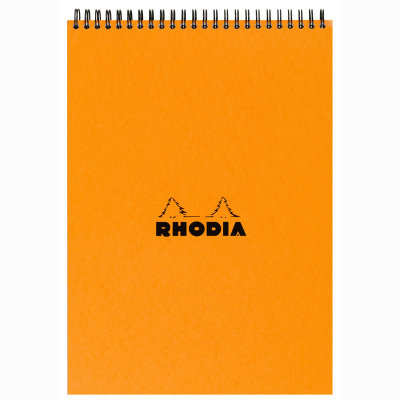 Rhodia Basic Çizgili Bloknot Turuncu Kapak Spiralli 80g 80 Yp A4