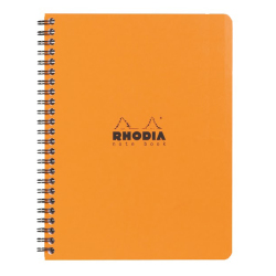 Rhodia - Rhodia Basic Çizgili Defter Turuncu Kapak Spiralli 80g 80Yp 16x21