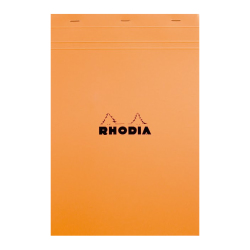 Rhodia - Rhodia Basic Çizgisiz Bloknot Turuncu Kapak 90g 70 Yaprak A4
