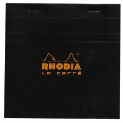 Rhodia - Rhodia Basic Kareli Bloknot Siyah Kapak 80g 80 Yaprak 14,8x14,8