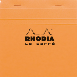 Rhodia - Rhodia Basic Kareli Bloknot Turuncu Kapak 80g 80 Sayfa 21x21cm