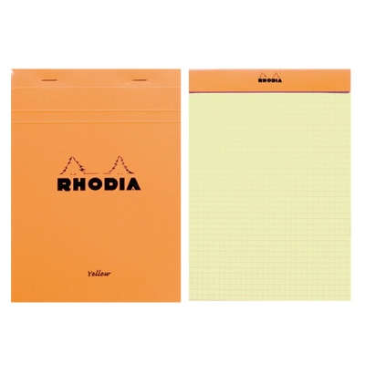 Rhodia Basic Kareli Bloknot Turuncu Kapak Sarı Sayfa 80g 80 Yp A5