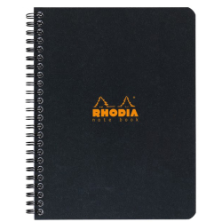 Rhodia - Rhodia Basic Kareli Defter Spiralli 80g 80 Yaprak 16x21 Siyah