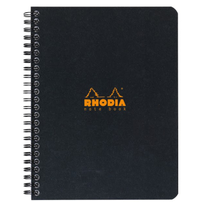 Rhodia Basic Kareli Defter Spiralli 80g 80 Yaprak 16x21 Siyah