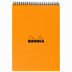 Rhodia - Rhodia Basic Noktalı Bloknot Turuncu Kapak Spiralli 80g 80 Yp A4