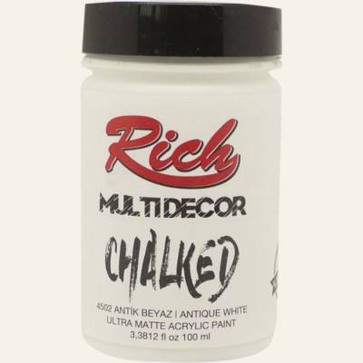 Rich Multi Decor Chalked Akrilik Boya 100ml 4502 Antik Beyaz