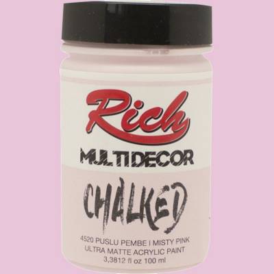 Rich Multi Decor Chalked Akrilik Boya 100ml 4520 Puslu Pembe