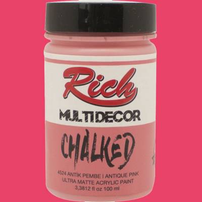 Rich Multi Decor Chalked Akrilik Boya 100ml 4524 Antik Pembe