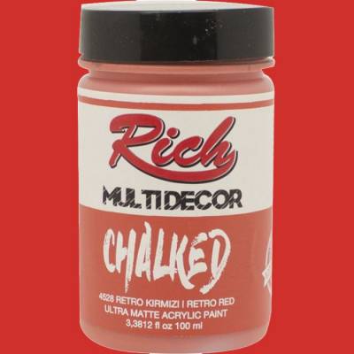 Rich Multi Decor Chalked Akrilik Boya 100ml 4528 Retro Kırmızı