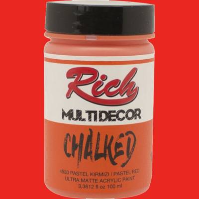 Rich Multi Decor Chalked Akrilik Boya 100ml 4530 Pastel Kırmızı