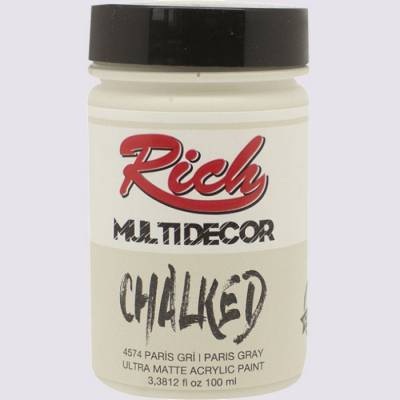 Rich Multi Decor Chalked Akrilik Boya 100ml 4574 Paris Gri